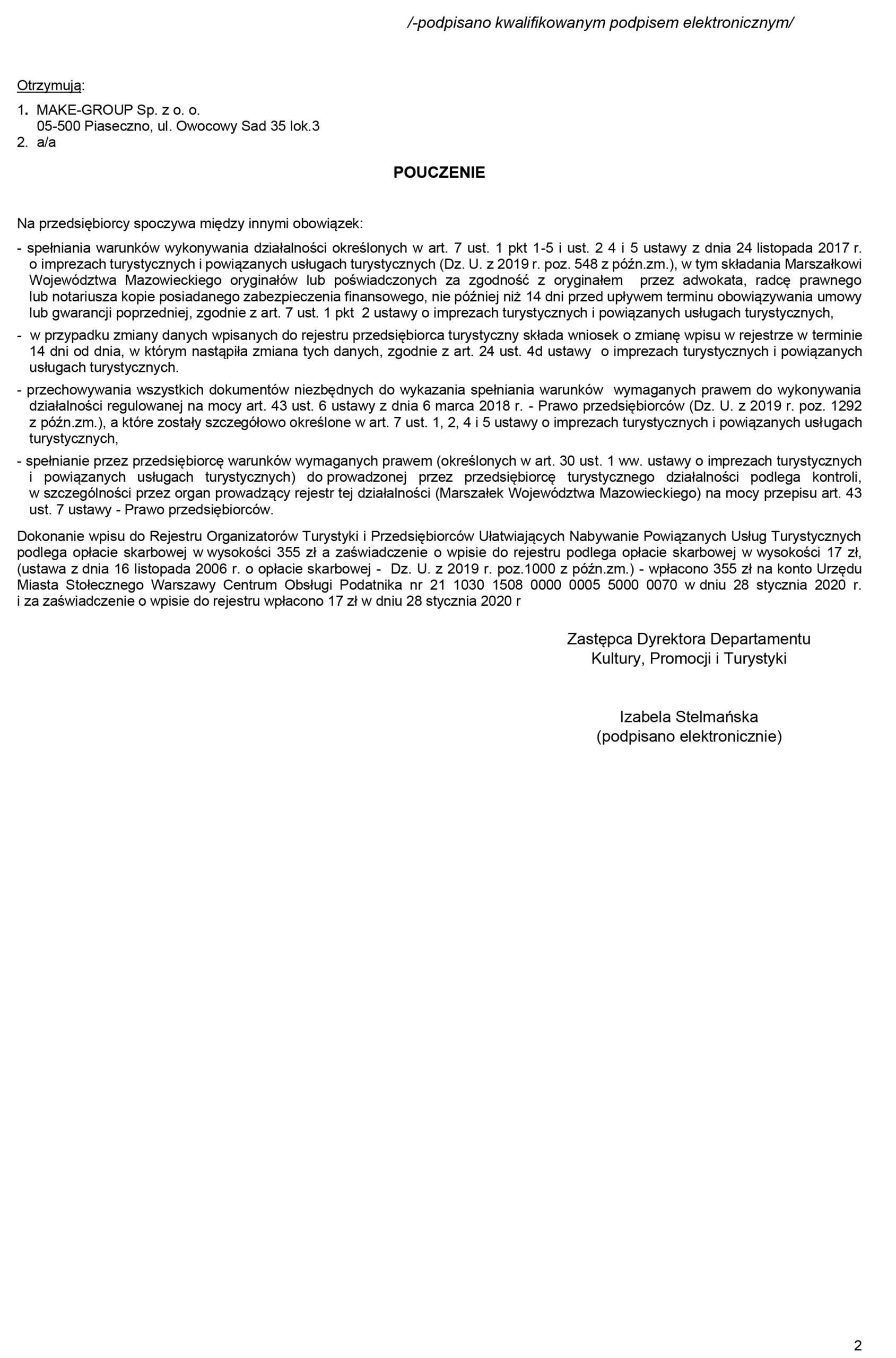 Wpis do rejestru organizatorów turystyki-2